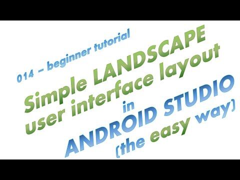 Android Studio Layout Editor displaying a landscape UI